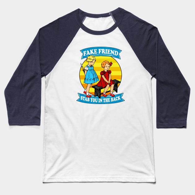 FAKE FRIEND Baseball T-Shirt by theanomalius_merch